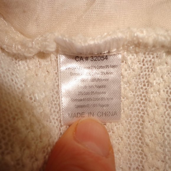 FIRM NWT Anthropologie one september Laceveiled Pullover XS Ivory 3/4 Sleeves - Picture 13 of 16